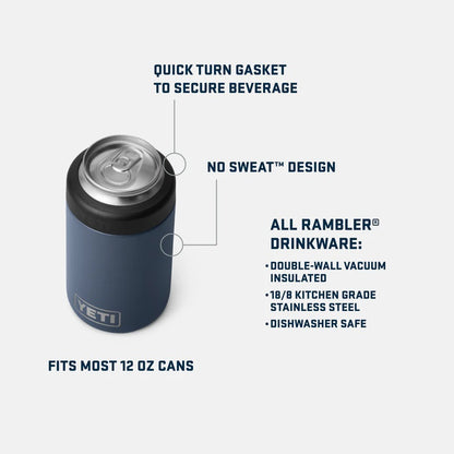 YETI RAMBLER COLSTER CAN INSULATOR 12OZ NEGRO